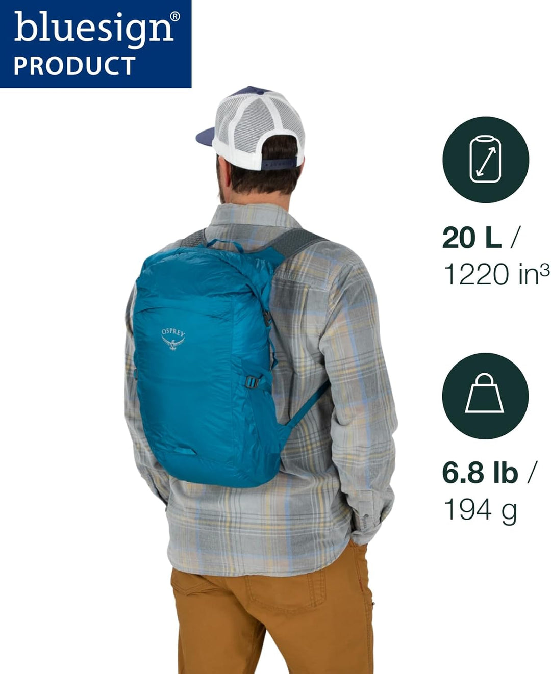 Osprey Europe Ultralight Dry Pack 20 Backpack Schwarz, Schwarz