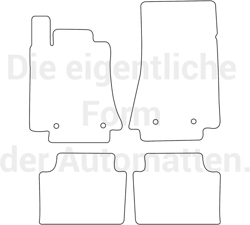 moto-MOLTICO Fussmatten Auto Velours Autoteppiche Schwarz Automatten Set 4-teilig passend für Alfa R