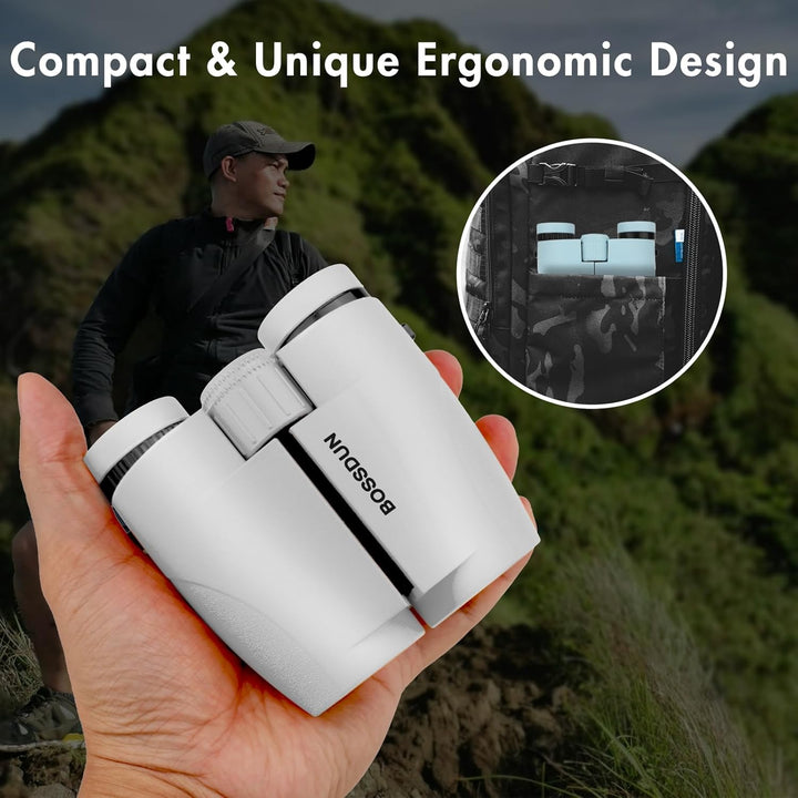 Ferngläser für Erwachsene,10x25 hochleistungsfähiges kompaktes wasserdichtes Fernglas mit klarem BAK