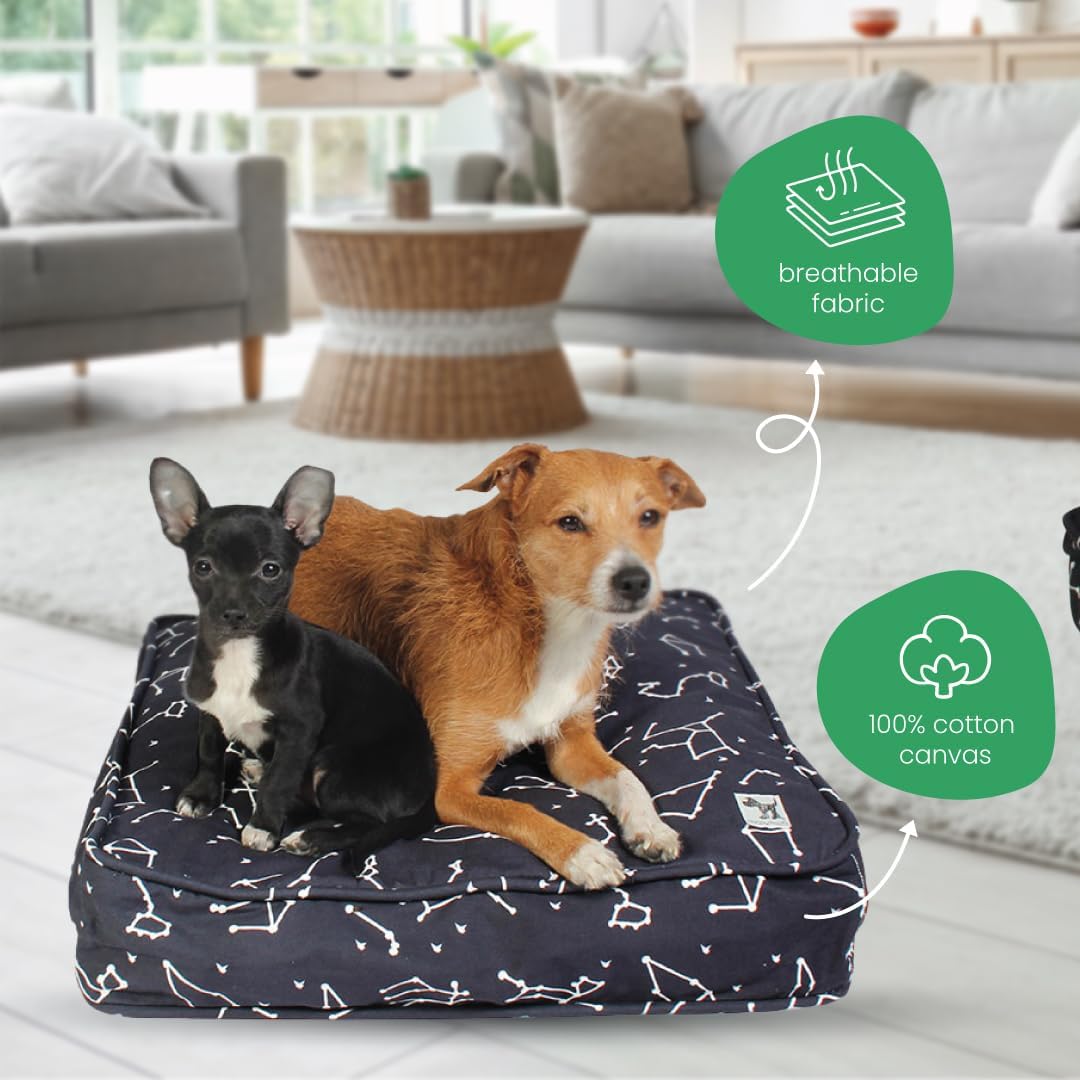 Molly Mutt Bezug für kleines Hundebett, Rocketman-Druck, Masse: 55,9 x 68,9 x 12,7 cm, 100% Baumwoll