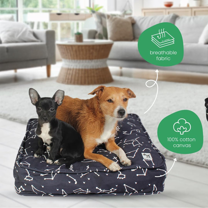 Molly Mutt Bezug für kleines Hundebett, Rocketman-Druck, Masse: 55,9 x 68,9 x 12,7 cm, 100% Baumwoll