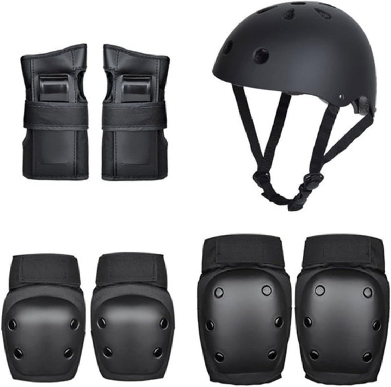 SANON Vollständige Schutzausrüstung Set, 7 Stück Erwachsene Helm Knie Ellenbogen Pads Handgelenkschu