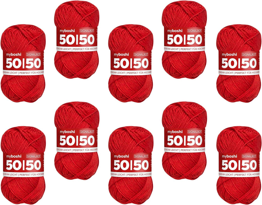 myboshi 50/50-Ganzjahres-Wolle aus Baum- und Merinowolle, für Oberbekleidung geeignet, Mulesing-frei
