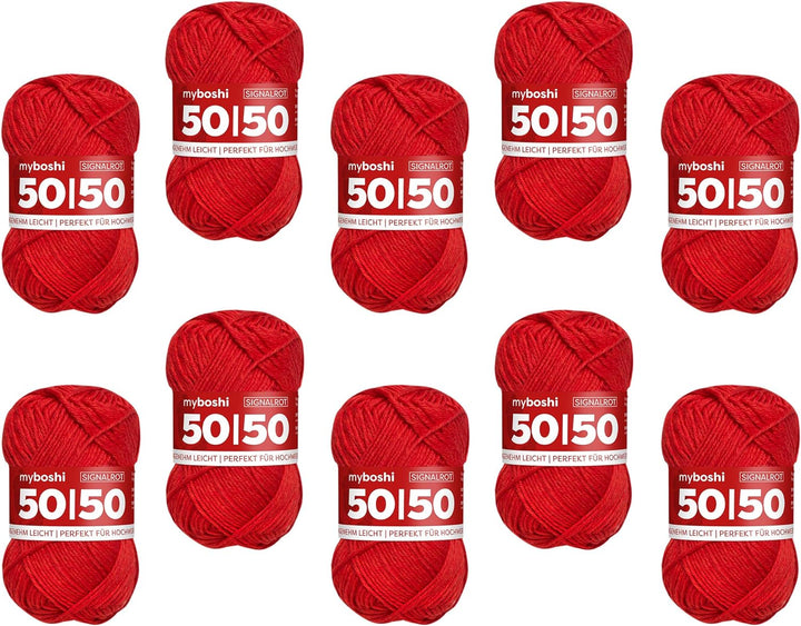 myboshi 50/50-Ganzjahres-Wolle aus Baum- und Merinowolle, für Oberbekleidung geeignet, Mulesing-frei