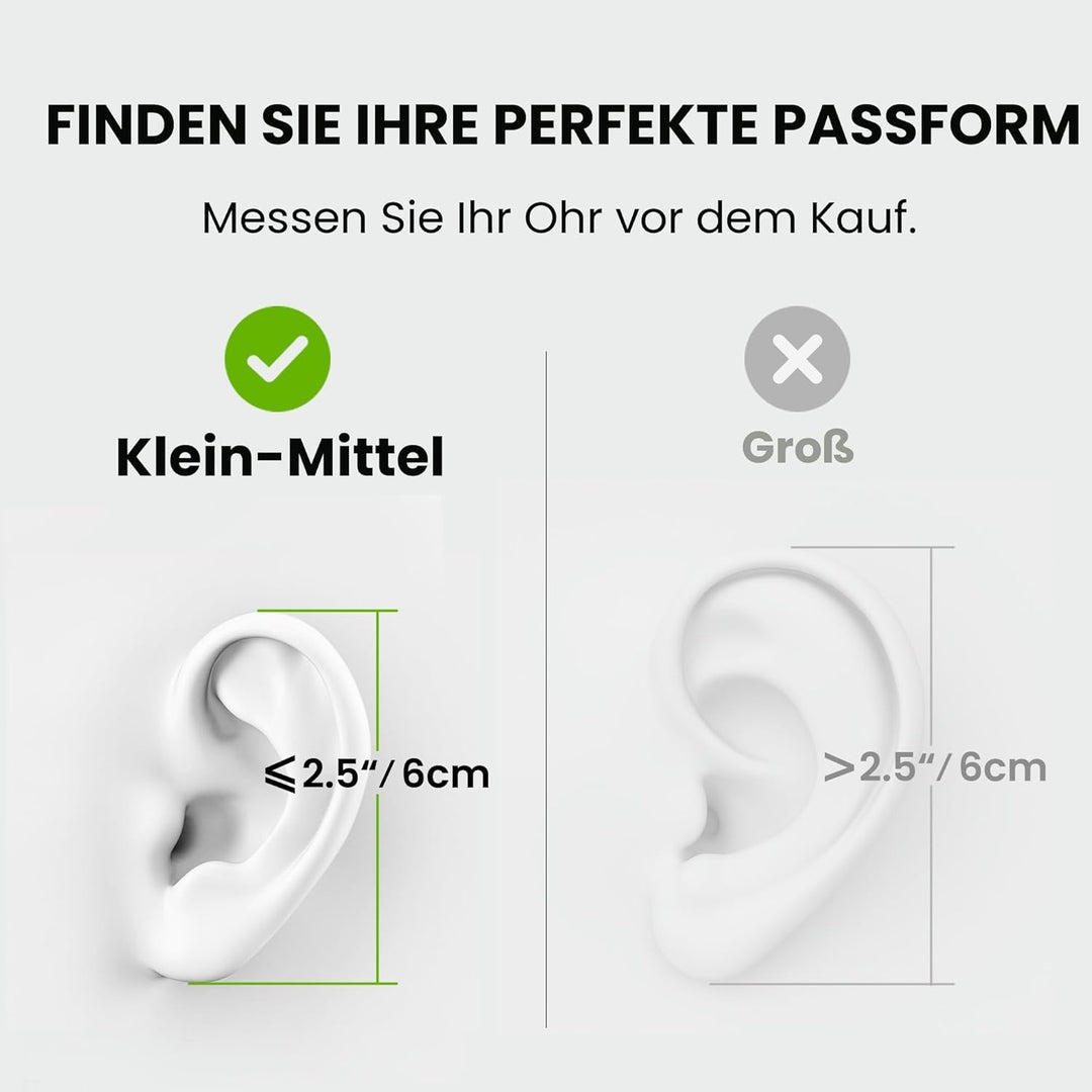 Avantree Resolve (Klein-Mittel) – Kabelgebundene Open-Ear Kopfhörer mit Mikrofon & Über-Ohr-Haken, f
