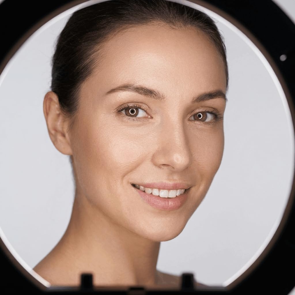 Luméon 46 cm LED Ringlicht mit Stativ – 18 Zoll Profi Fotolicht, stufenlos dimmbar, Tri-Color, inkl.