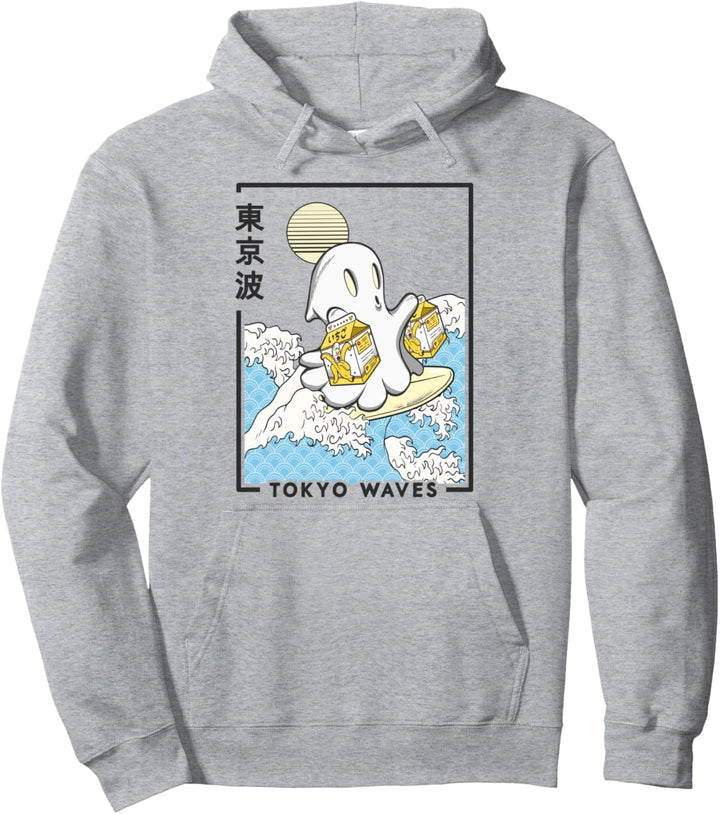 Ghost Banana Milk Surfer Japanische Wellen Kawaii Ästhetisch Pullover Hoodie