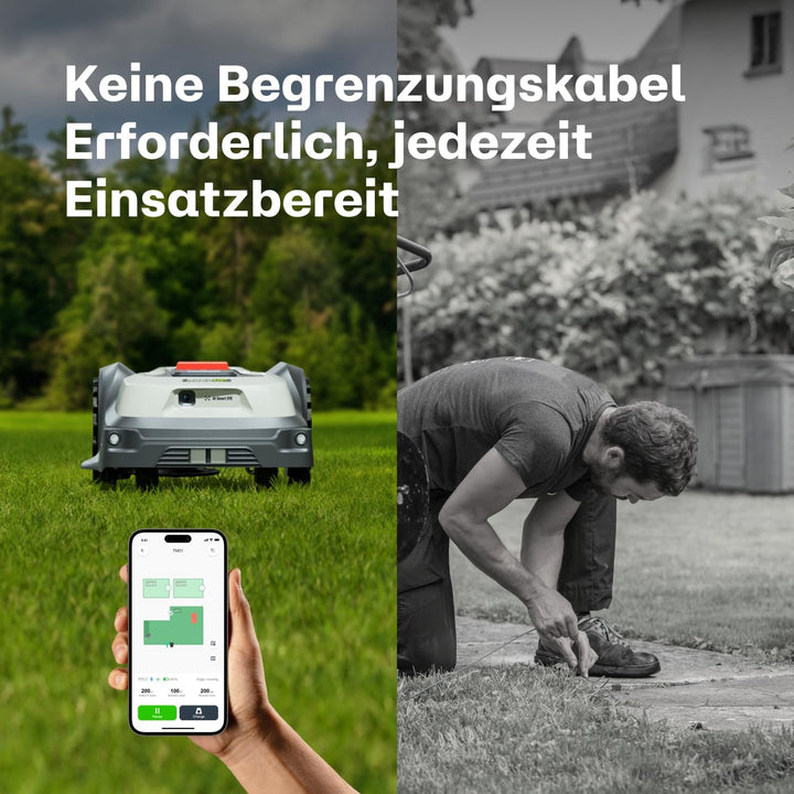 T600 Mähroboter ohne Begrenzungskabel für 800㎡, RTK Gesteuerter Rasenmäher Roboter, Automatische u.