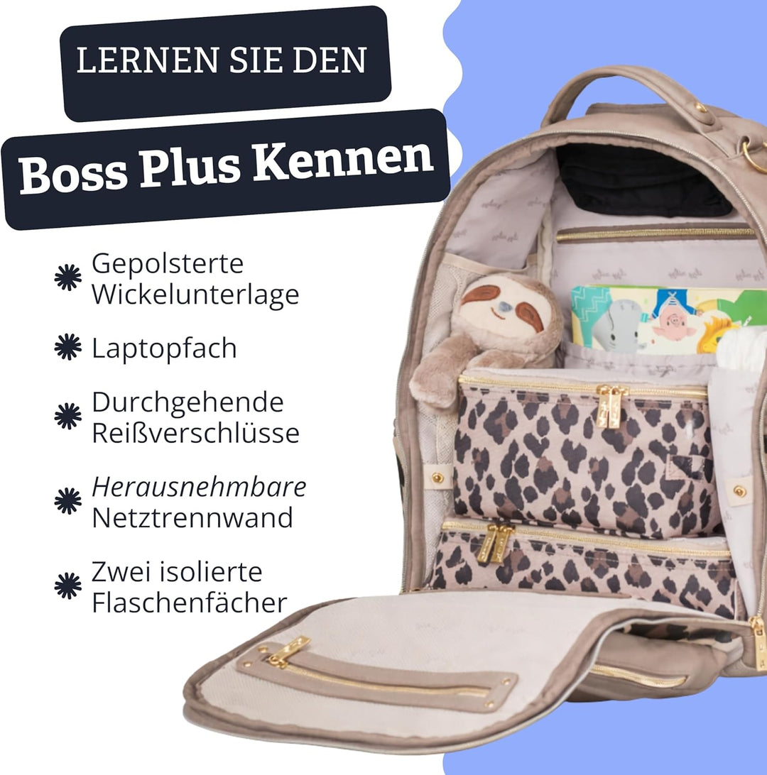 Itzy Ritzy Wickeltaschen-Rucksack – Boss Plus Baby-Rucksack mit grossem Fassungsvermögen und 19 Tasc