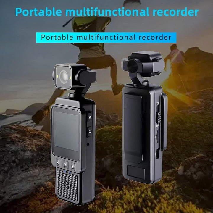 Denash 1080p Vlog -Kamera, Multi -Achse -Stabilisierung mit 270 -Grad- und 180 -Grad -Objektivrotati
