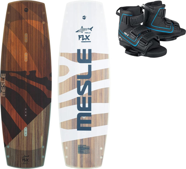 Mesle Wakeboard Set FLX II mit Fuse Bindung, Cable Park Pro Flex Board für Obstacles 132.0 Zentimete