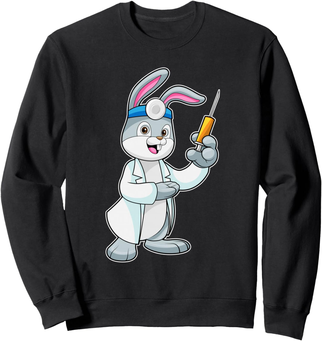 Hase Arzt Spritze Sweatshirt