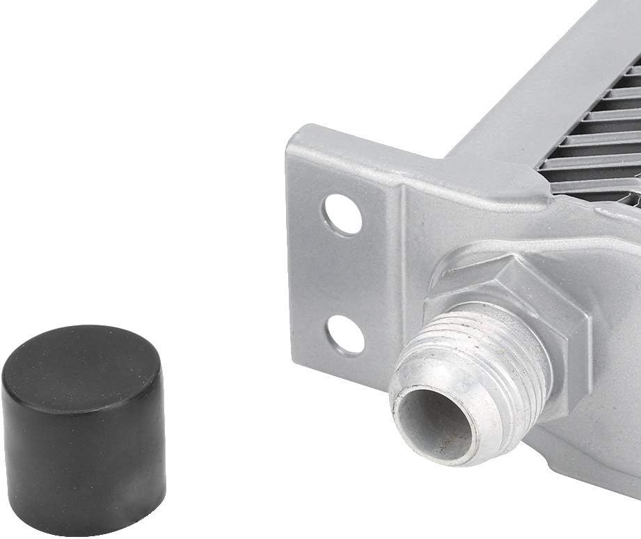 KSTE Ölkühler Universal, 19-Row britischen Typ Motor Motorölkühler Kühler Kühlsystem Silber
