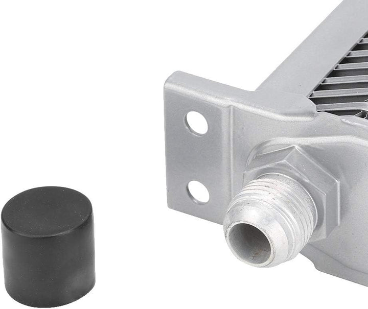 KSTE Ölkühler Universal, 19-Row britischen Typ Motor Motorölkühler Kühler Kühlsystem Silber