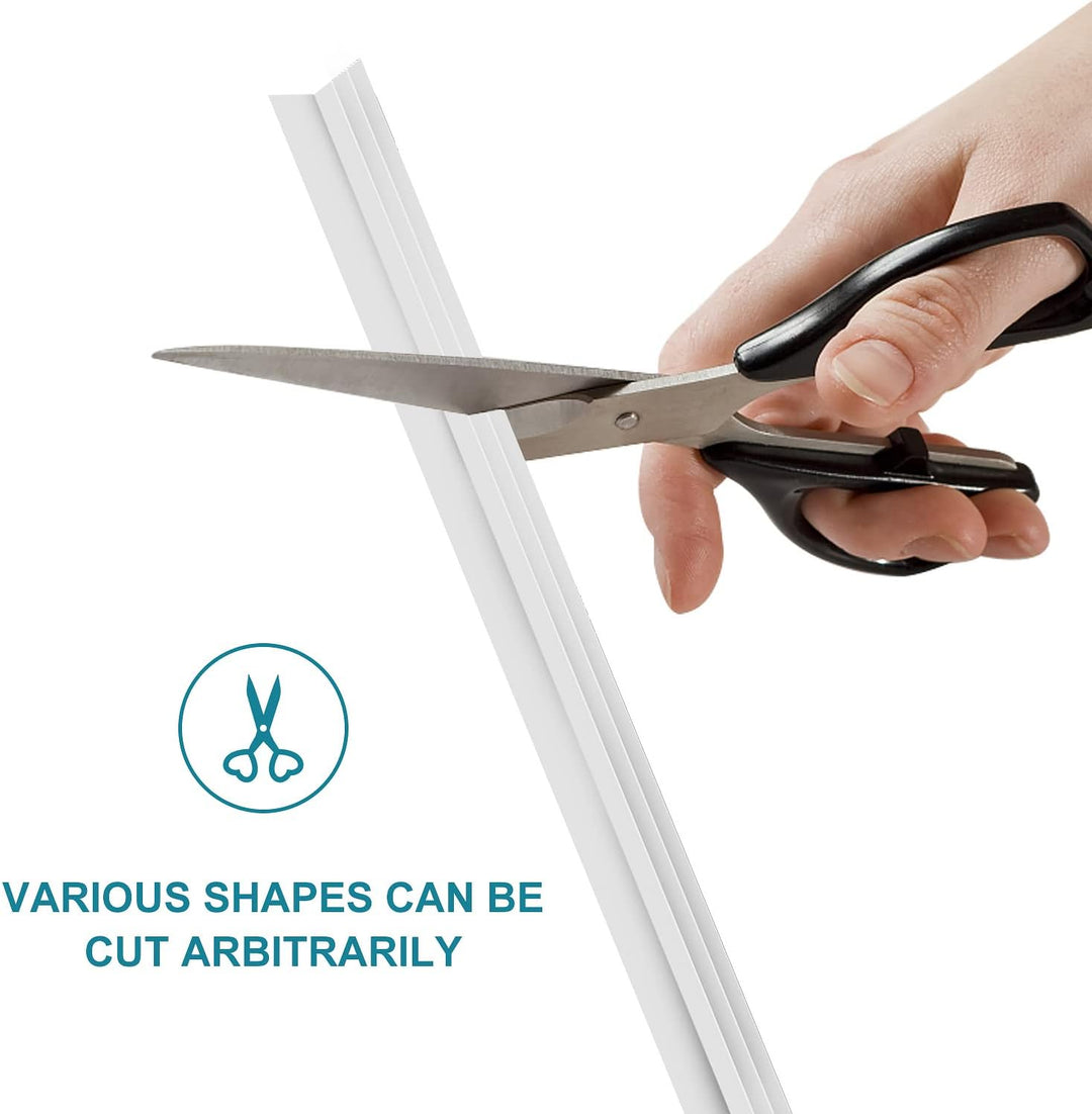 EFUTURETIME Türdichtung Weiss【10m】-Zimmertürdichtung perfekt für Holztüren zur Schalldämmung und Kol