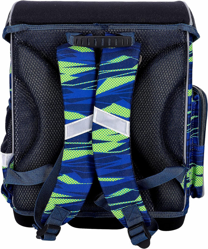 SCOOLSTAR Fussball Schulranzen Schultornister Junge 1 Klasse Schulrucksack Schultasche | SET 3 tlg.