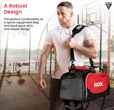 RDX Sporttasche Reisetasche Damen Herren, Trainingstasche Fitnesstasche mit Schuhfach, MMA Sport Fit