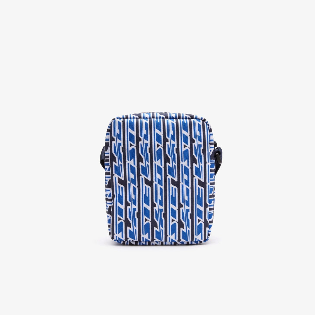 Lacoste Herren Umhängetasche VERTICAL CAMERA BAG,100% recyceltes Polyester Mono Grossbritannien, Wei