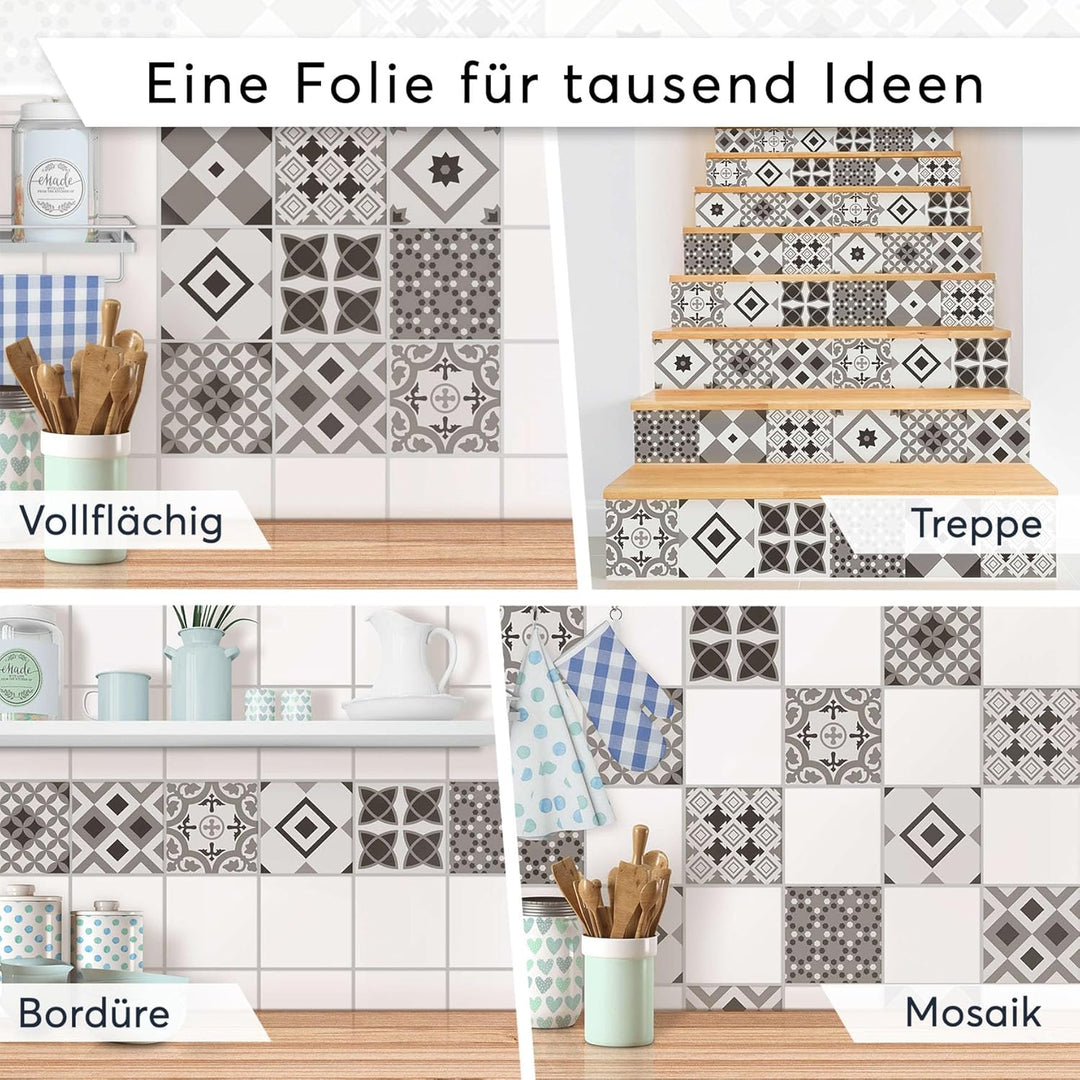 CREATISTO Mosaik-Fliesen Fliesensticker Fliesenfolie - Hochwertige Sticker Aufkleber für Wandfliesen