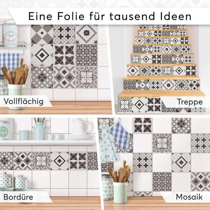 CREATISTO Mosaik-Fliesen Fliesensticker Fliesenfolie - Hochwertige Sticker Aufkleber für Wandfliesen