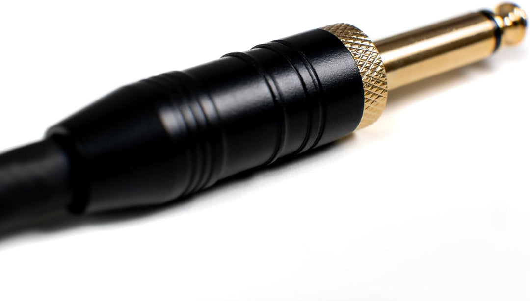 Cascha Professional Line Guitar Cable, Straight, Tweed Black, 9m