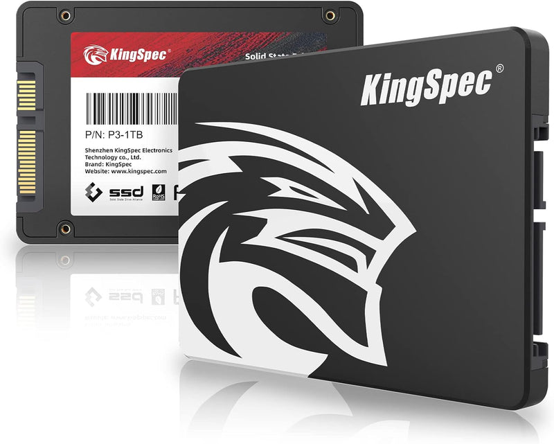 KingSpec 1TB 2.5" SATA SSD Festplatte Intern SATA 3 interne SSD 3D NAND Flash, kompatibel mit Deskto