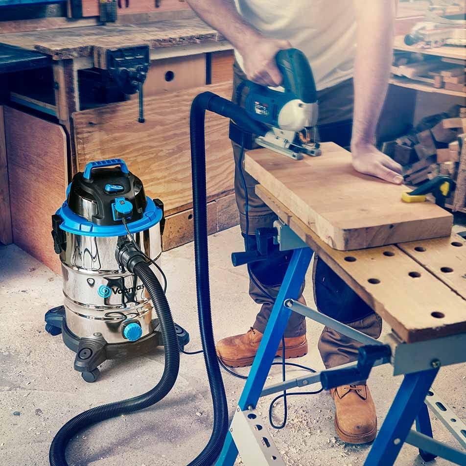 Vacmaster VQ1530SFDC 1500W 30L Nass Trockensauger Bodenstaubsauger Starke Saugleistung Staubsauger E