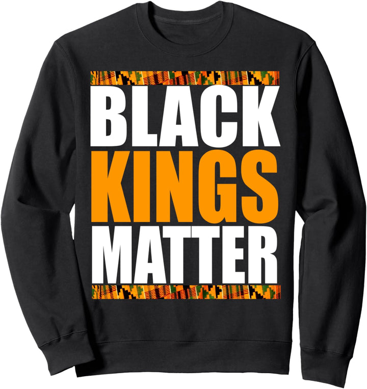 Oheneba: Black Kings Matter Father's Day Melanin Afro Dad Sweatshirt
