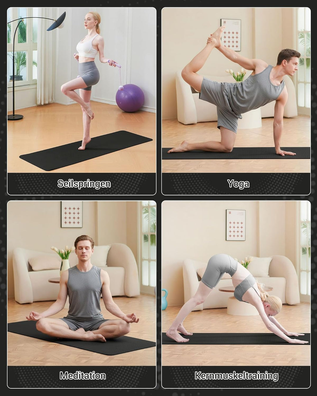 Good Nite Gymnastikmatte Yogamatte Fitnessmatte Rutschfest Trainingsmatte Sport Turn Matten Pilates