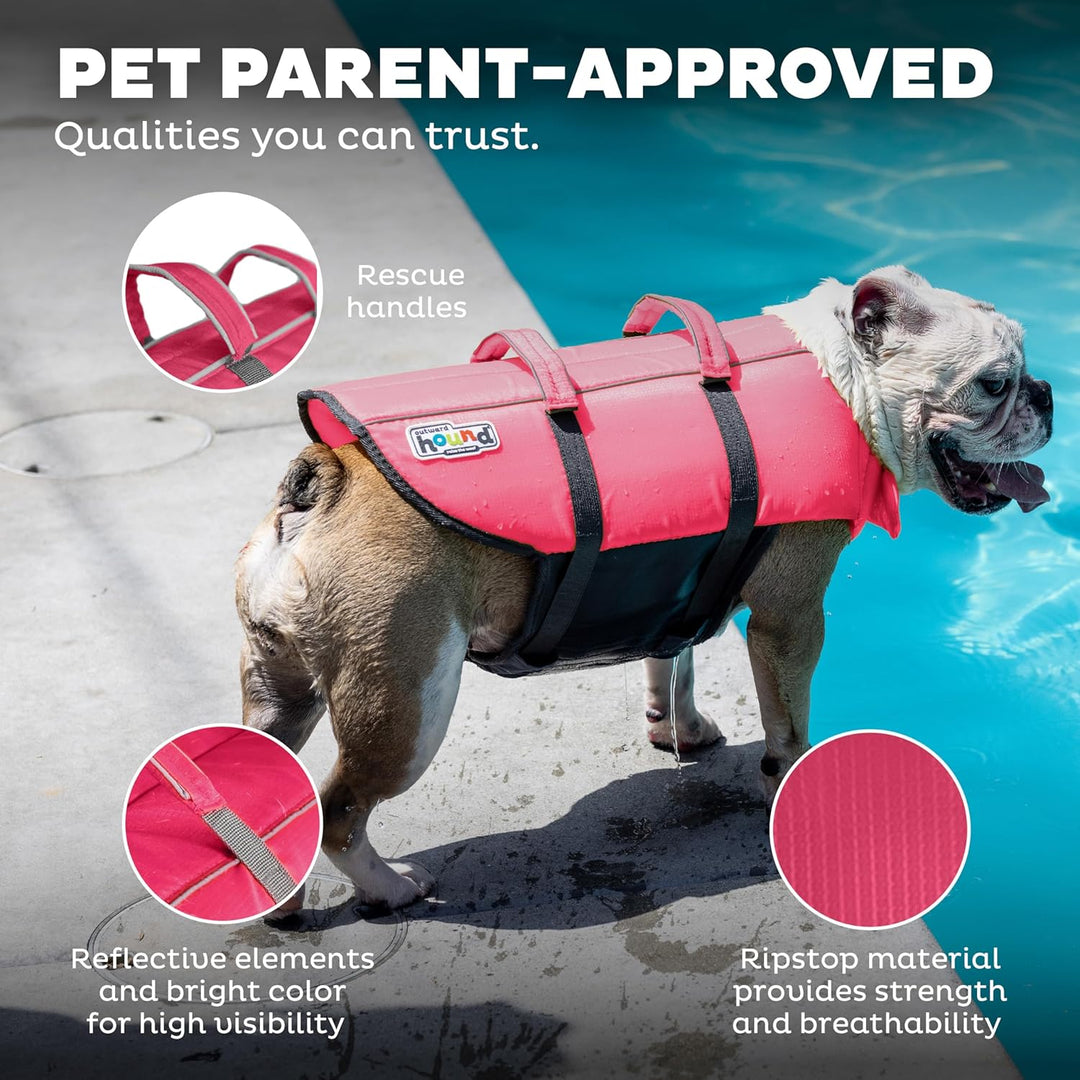 Outward Hound Granby Splash Schwimmweste für Hunde, Grösse M, Pink Granby (Flotation) Medium (Chest