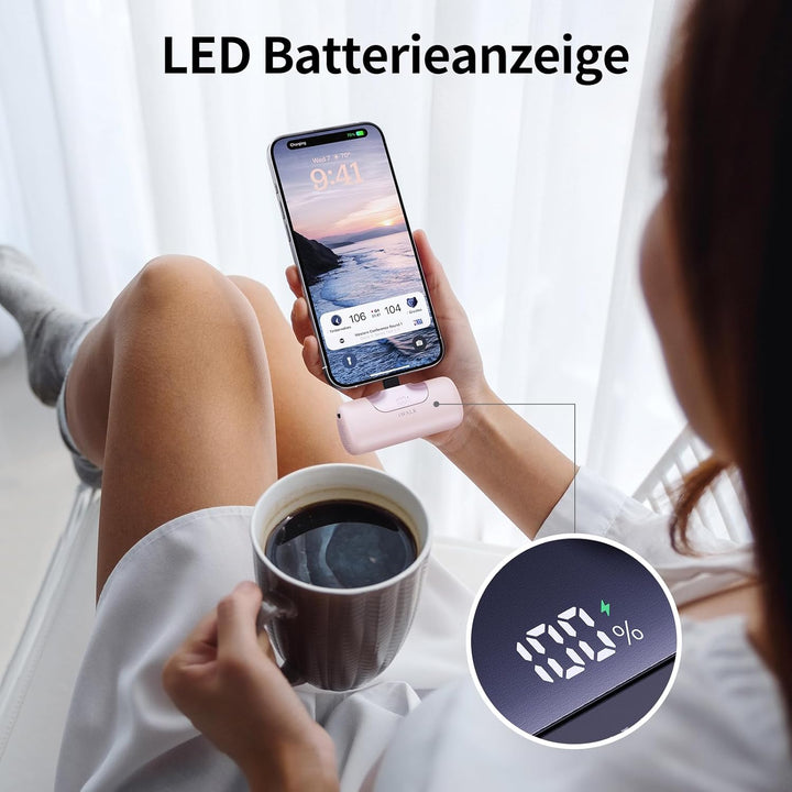 iWALK Powerbank 5500mAh Mini USB C Power Bank 22.5W Fast Charging Powerbank Klein Leicht Kompakte Ex