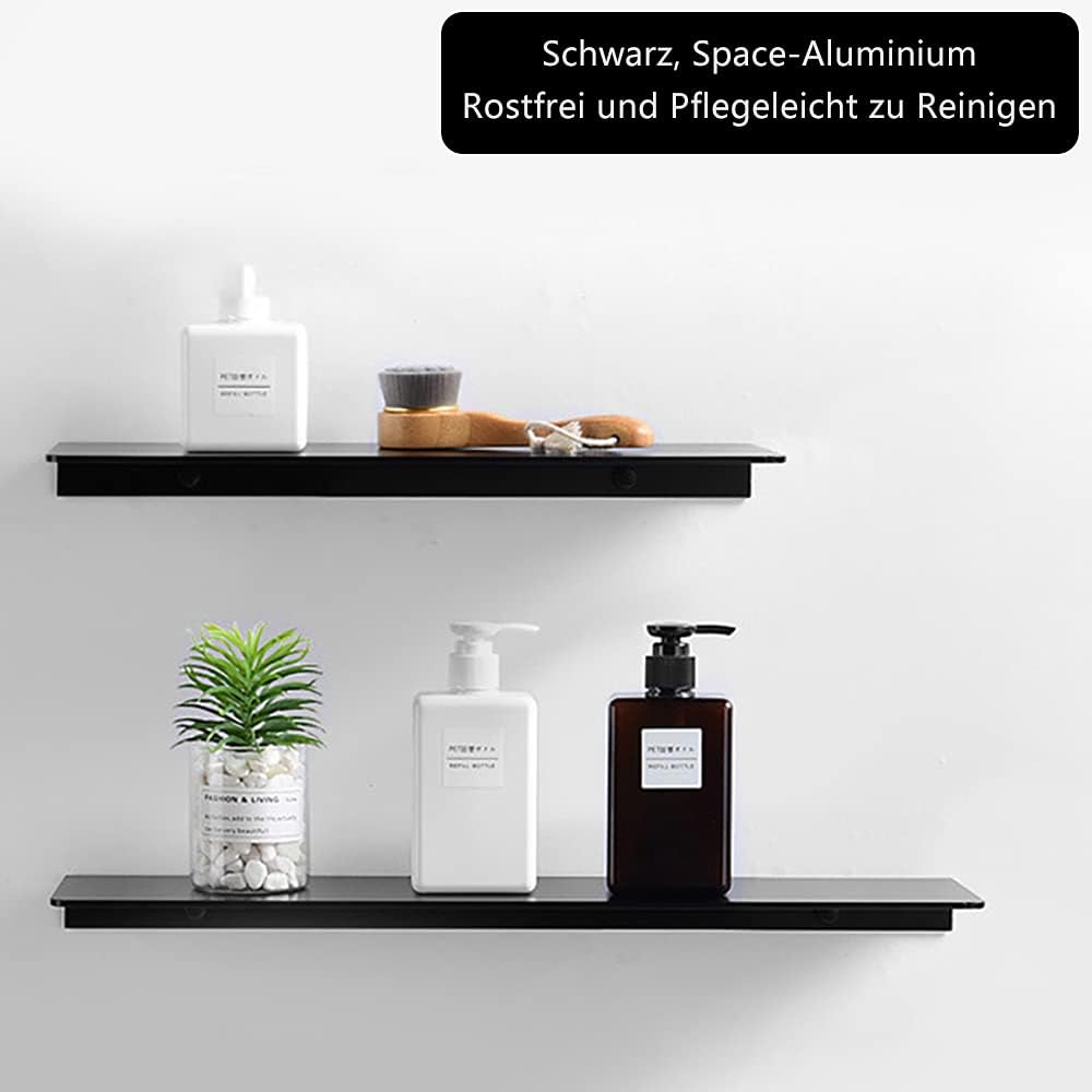 Duschregal Duschablage Ohne Bohren, 2 Stück Badezimmer Regal, Duschkorb Ablagen Aluminum Selbstklebe