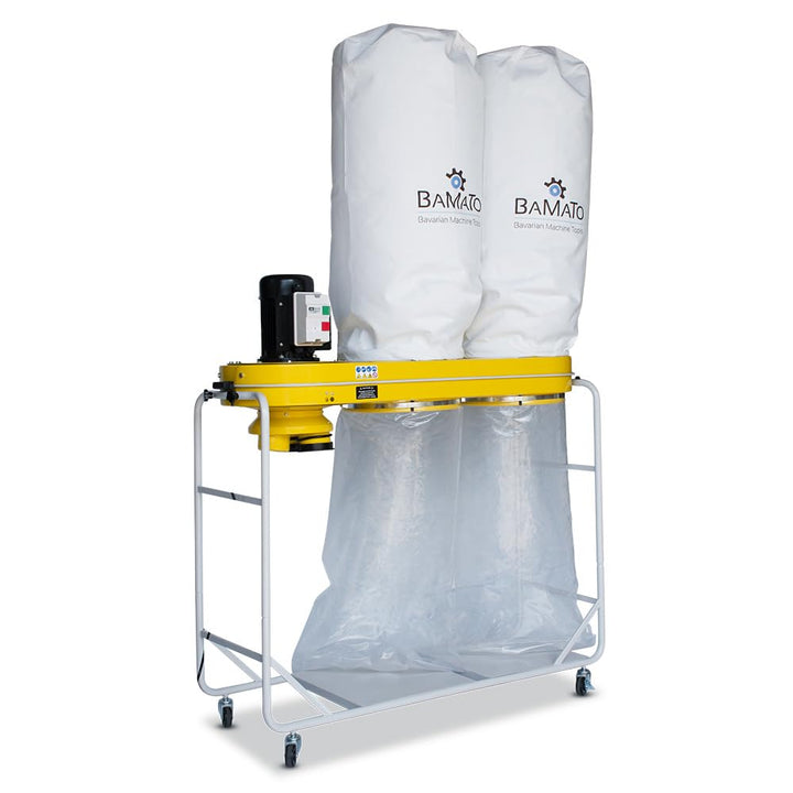 BAMATO Absauganlage AB-2800 | 2200W | 1900 Pa | Absaugleistung von 2800 m³/h | 2 x 175 Liter Spänesä