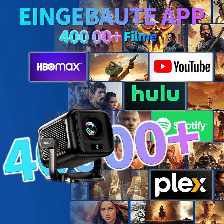 Beamer 4K Projektor Native 1080P [ Autofokus & 2026 Upgraded ] Mini Beamer Mit 5G WiFi 6 und BT 5.4