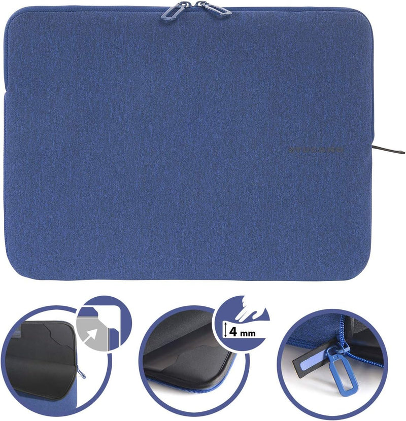 Tucano BFM1314-B Second Skin Melange Neopren Notebook Sleeve, 33,78-35,56 cm (13,3-14 Zoll) blau