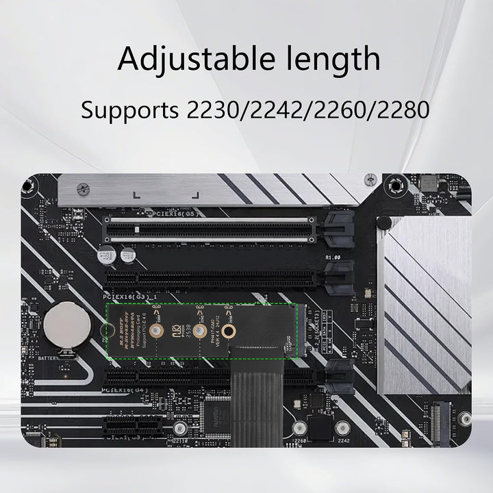 GINTOOYUN M.2 NVME zu PCIE X4 Grafikkarte Erweiterungskarte Mainboard M.2-M Schlüssel NVME Steckplat