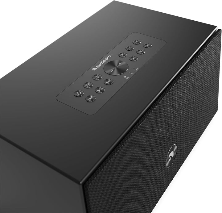 Audio Pro C5 MK II W - WiFi Lautsprecher, kompakte HiFi-Stereoanlage, kabelloser Lautsprecher - Schw