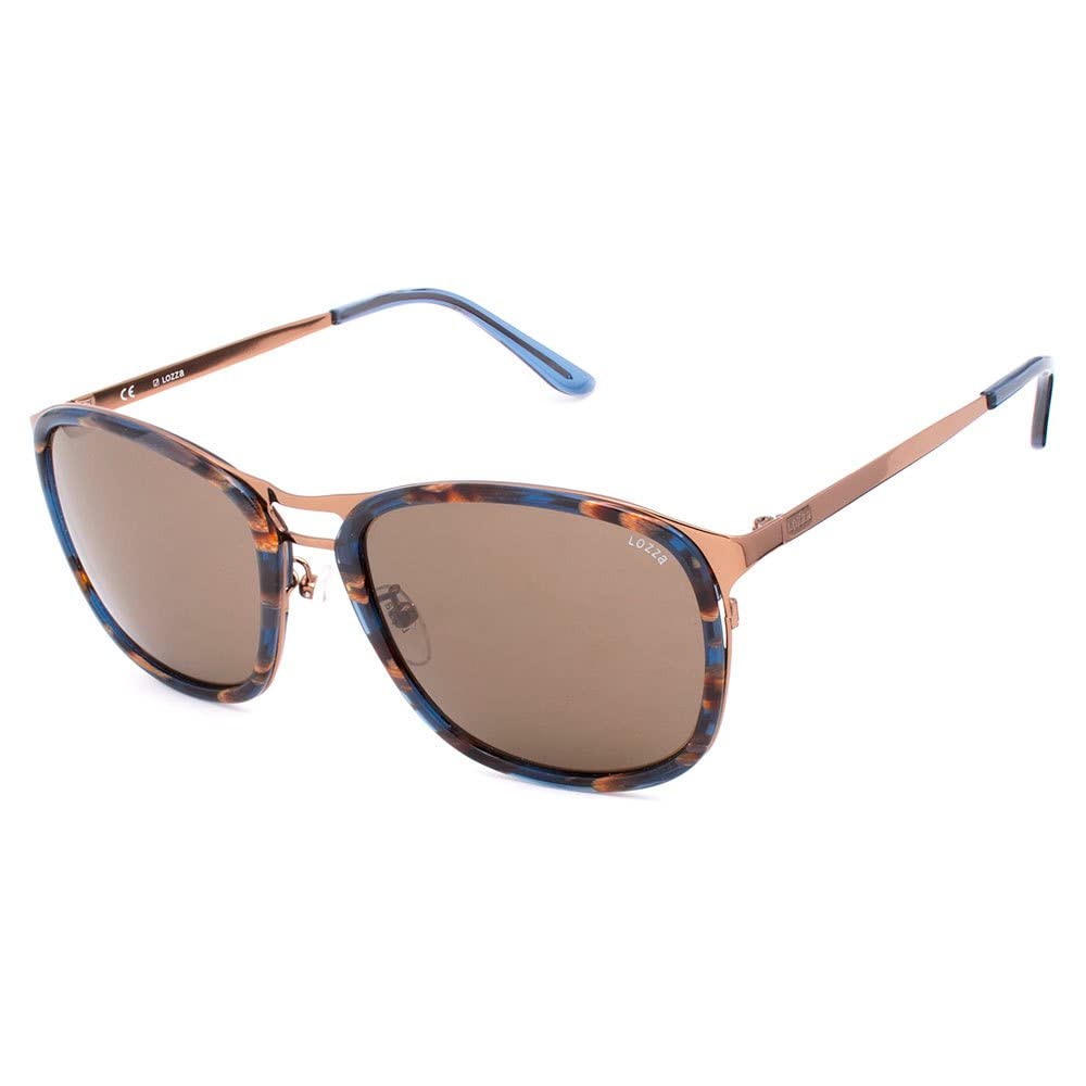 Lozza S0353742 Brille, Braun, 57 mm, Unisex, Erwachsene