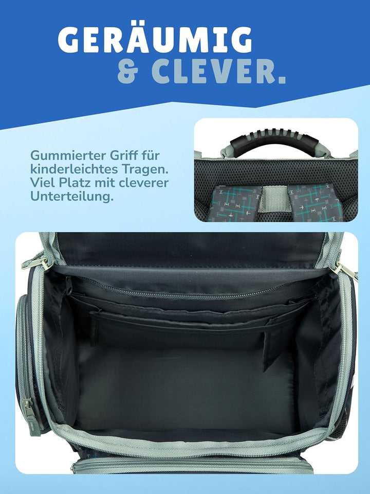 Familando - Schulranzen Set CLOU - 5-teilig mit Federmappe - Star Wars Classic - Ergonomisch, stabil