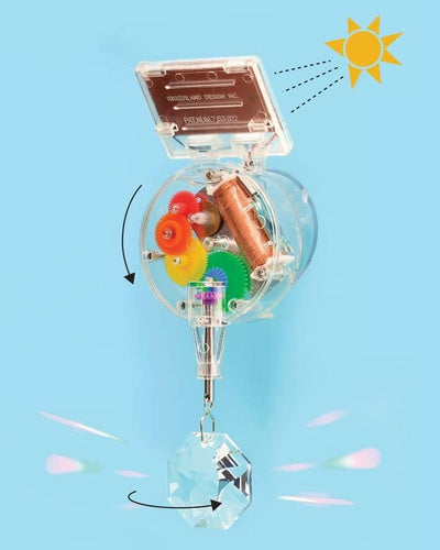 SOLARBETRIEBENER Regenbogen - Macher Zauber Projektor, Rainbow Maker mit Solarantrieb Single, Regenb