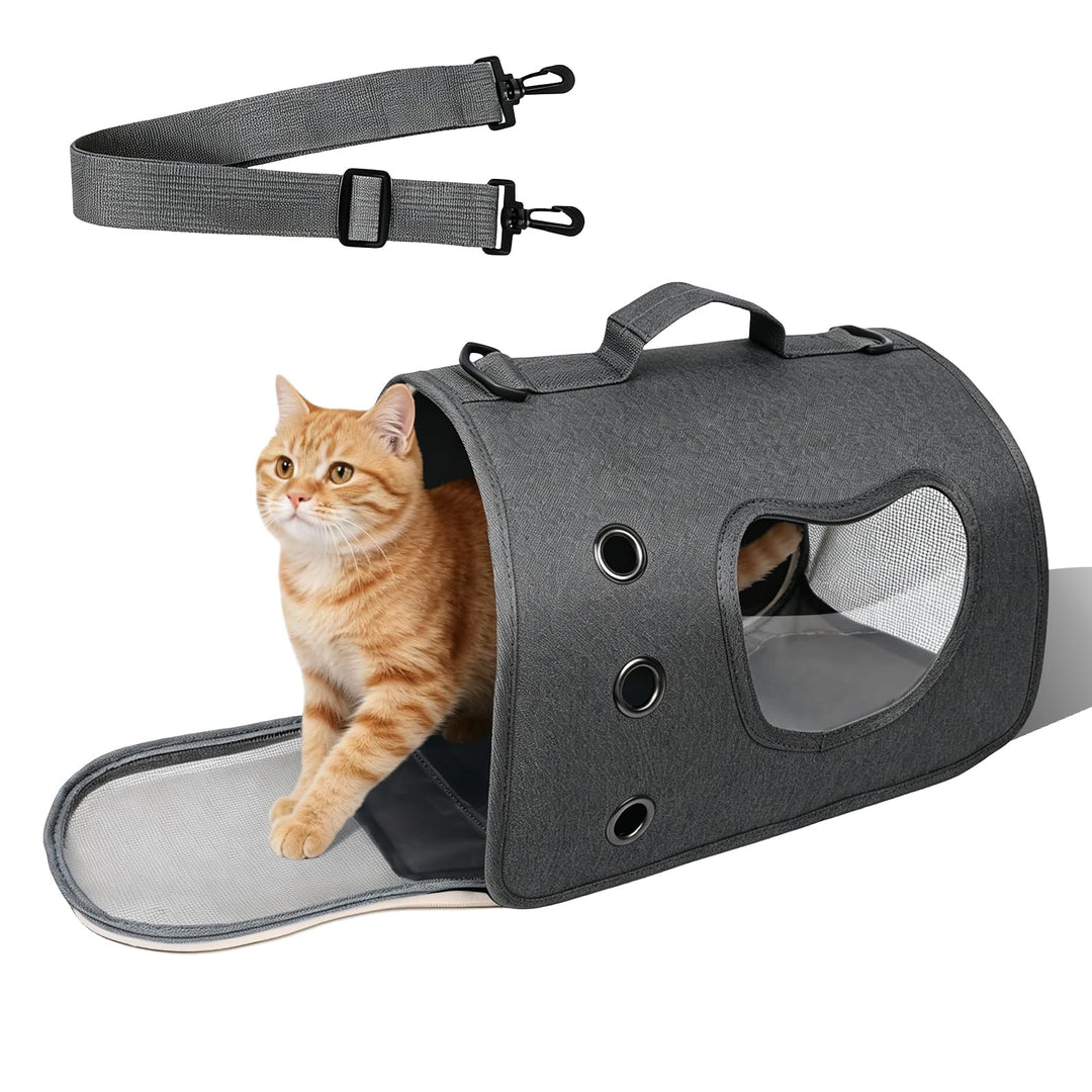 Transport Bag for Cats,Cat Carry Bag with Adjustable Shoulder Strap,Foldable Carry Bag for Medium Ca