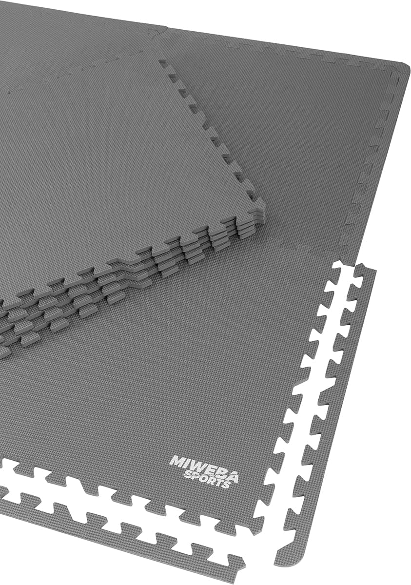 Miweba Sports Bodenschutzmatte BS100 | 18-teilig 3,175 m² - Yogamatte Gymnastikmatte Puzzlematte Fit