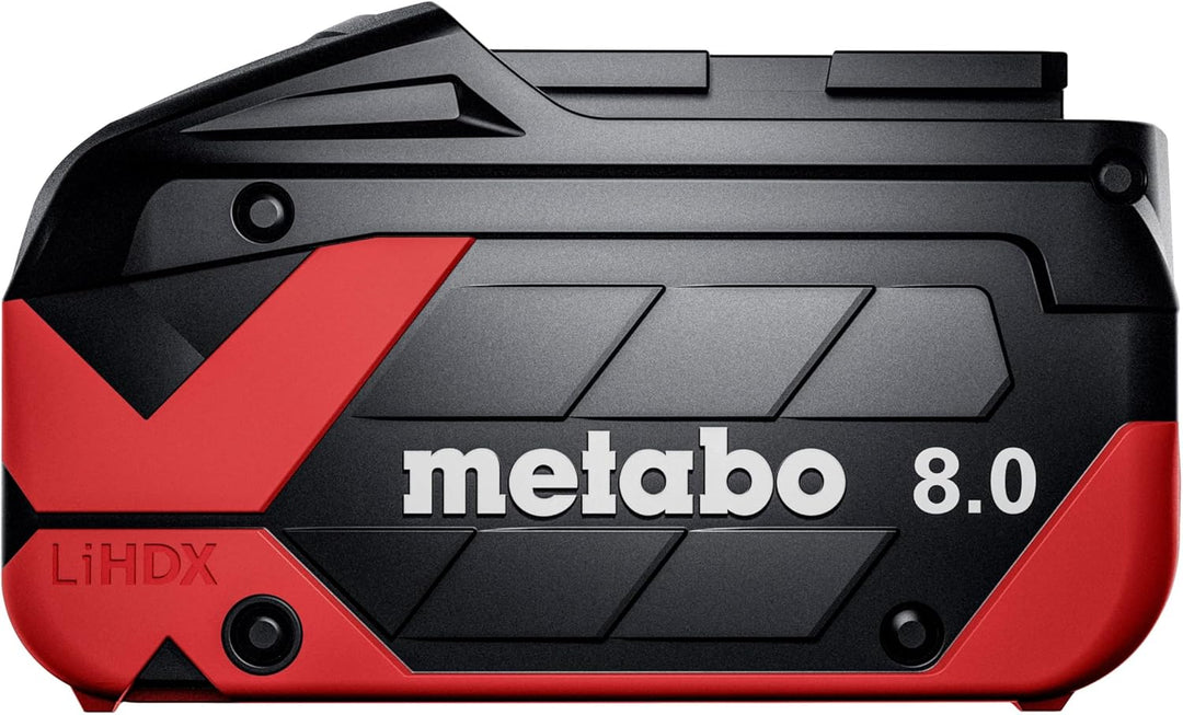 metabo Basis-Set - 2 x LiHDX 8.0 Ah Akkus, Schnellladegerät ASC 290, metaBOX 145 - Leistungsstark, l