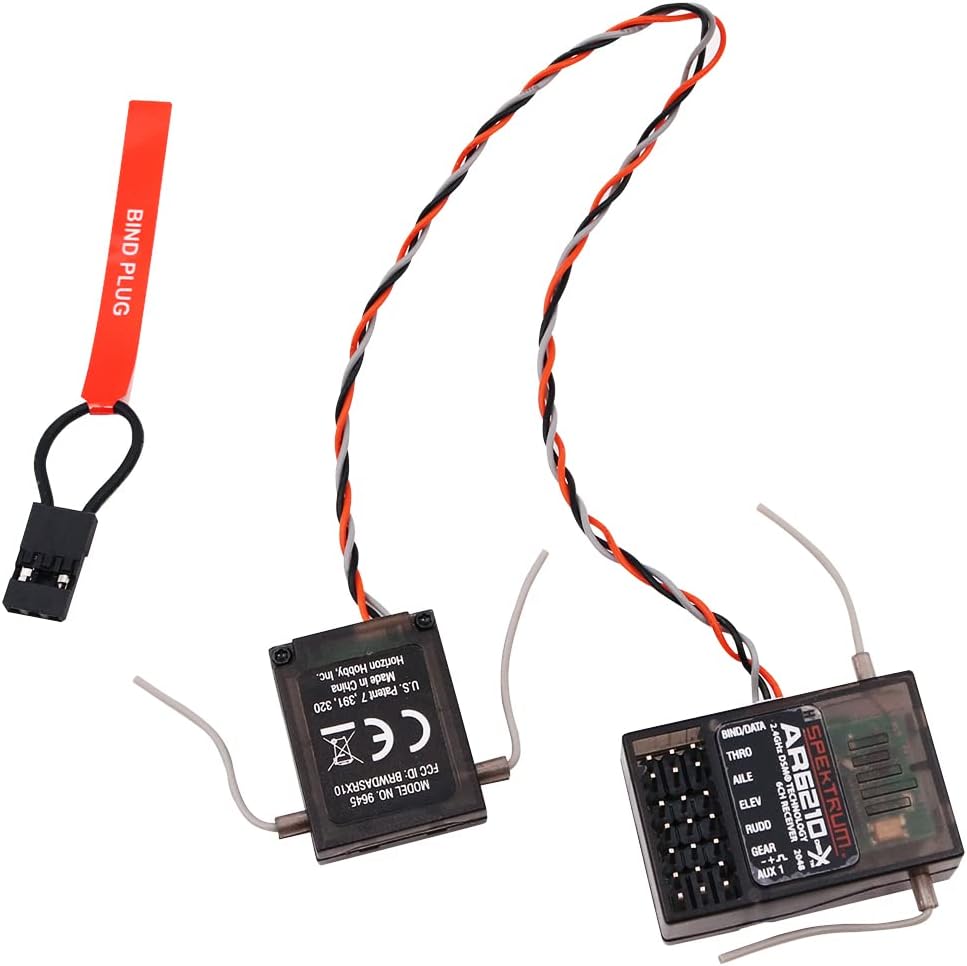 Rc Receiver AR6210 Empfänger 2,4 GHz 3CH DSM2 Spektrum mit Satellitenerweiterung, kompatibel mit JR