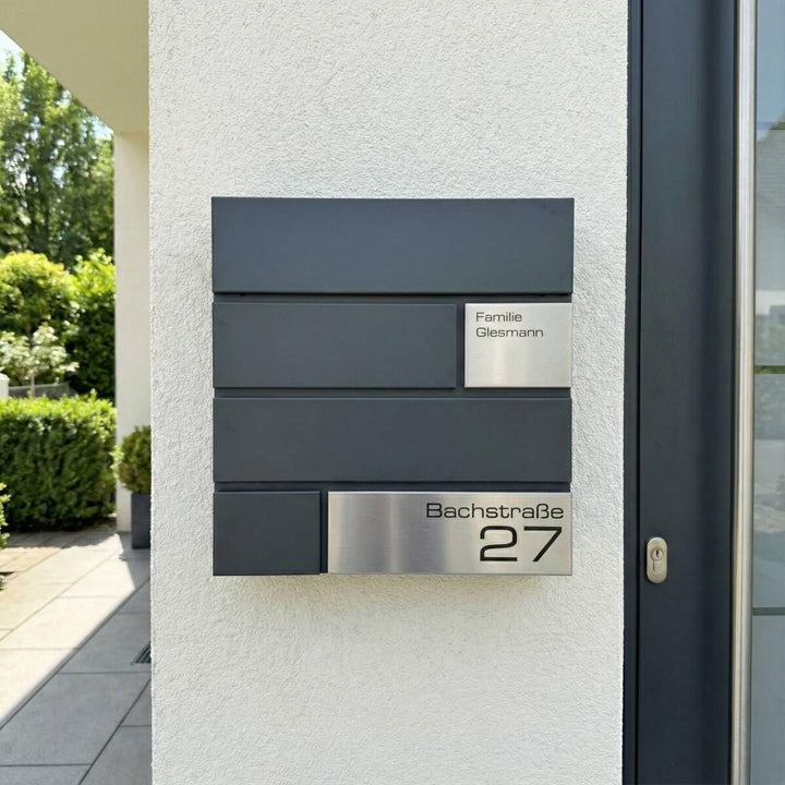 Metzler Briefkasten in Anthrazit Modell G - Pulverbeschichtung in RAL 7016 Feinstruktur Matt - Postk