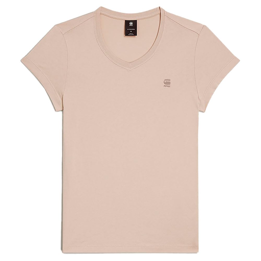 G-STAR Damen Eyben Slim V-Neck Top 2.0 XS Beige (Dk Brick D24533-4107-1214), XS Beige (Dk Brick D245