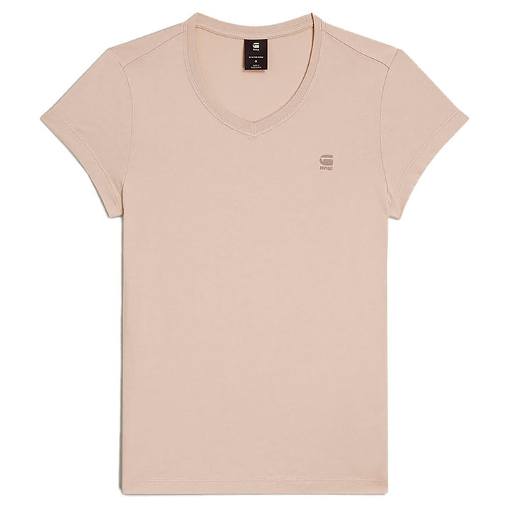 G-Star Damen Eyben Slim V-Neck Top 2.0 XXL Beige (Dk Brick D24533-4107-1214), XXL Beige (Dk Brick D2