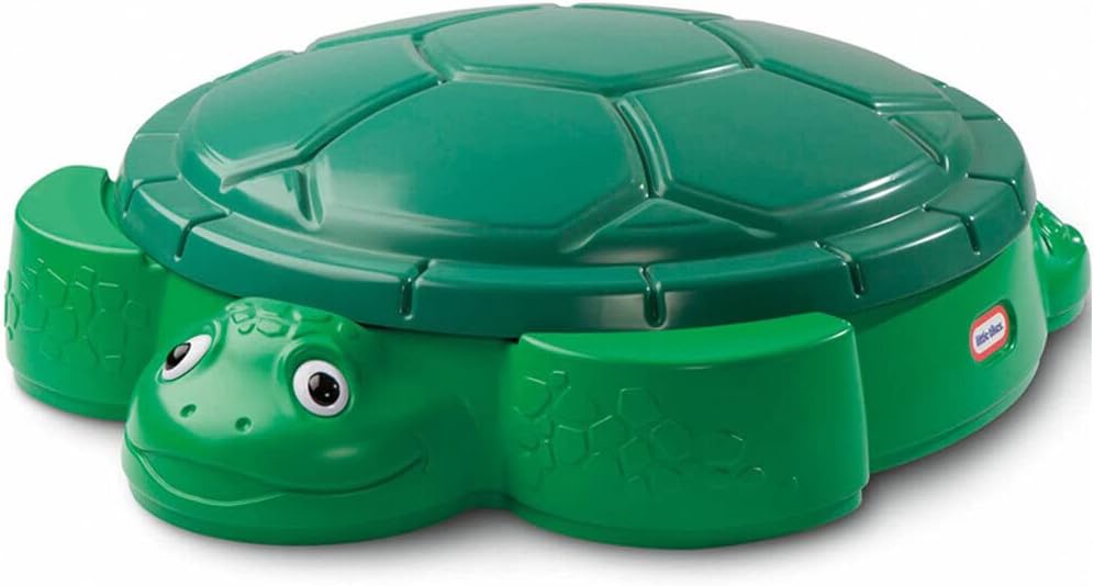 Little Tikes Schildkröte Sandkasten für den Garten. Sicheres & tragbares Sommerspielzeug und Aufbewa