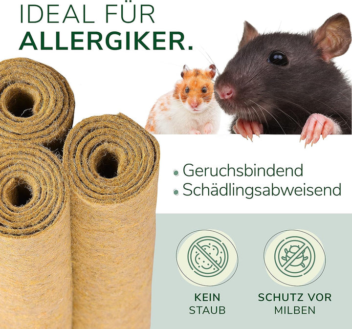 Natursache 3 Nagermatten aus 100% Hanf, 100 x 50cm – saugstark, staubfrei &amp; schützend I Hochwertige