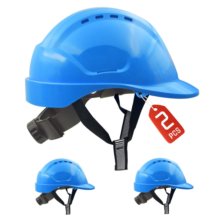Bauhelm EN397, Mustbau Sicherheitshelm, Arbeitshelm Schutzhelm mit DIY Steckplätze für 53-65 cm Kopf